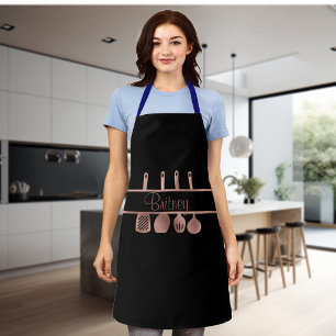 Tablier Ustensiles de Cuisine en or rose Cuisine personnal