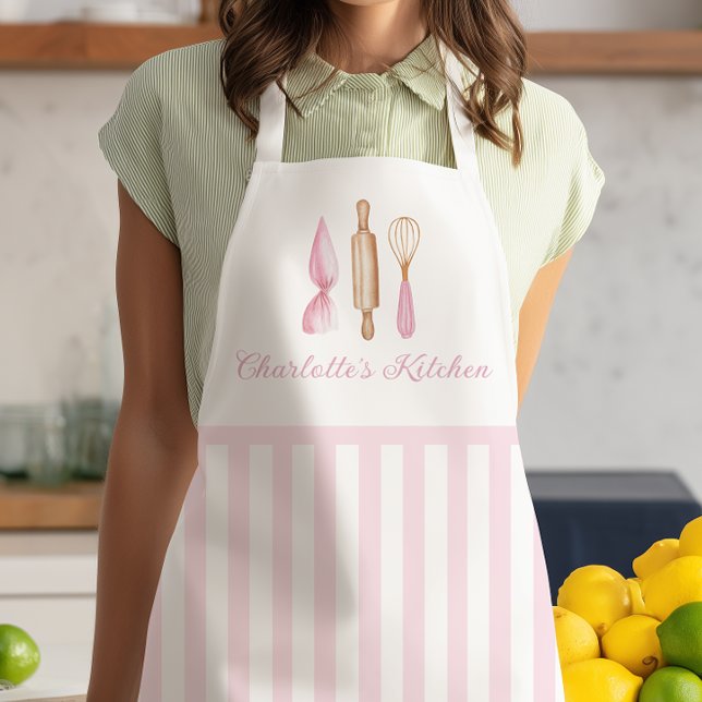 Tablier Ustensiles de cuisine rose Fille (Créateur téléchargé)