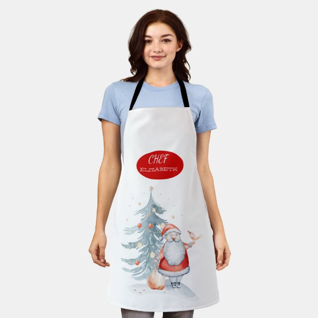 Tablier Vacances adorables du Père Noël (Porté)