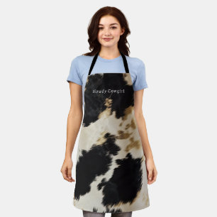 Tablier Vache blanche noire