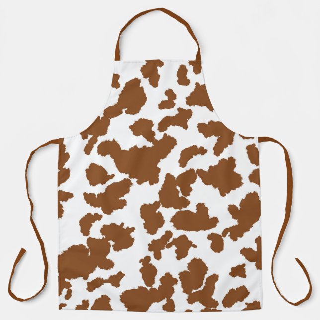 Tablier Vache Brown Et Blanche Cacher Motif fourrure (Recto)