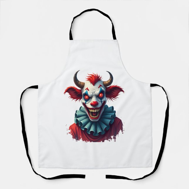 Tablier Vache clown de la terreur (Recto)