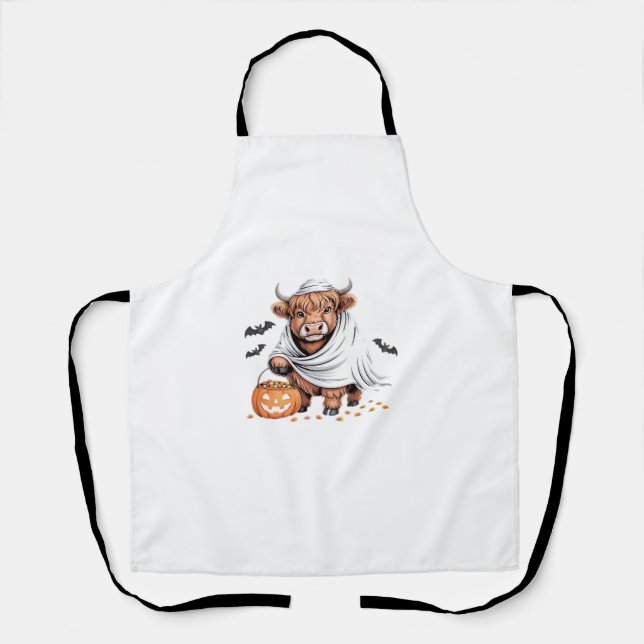 Tablier Vache Drôle Halloween Amoureux des animaux Éffraya (Recto)