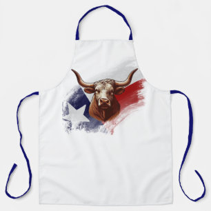 Tablier Vache longhorne du Texas