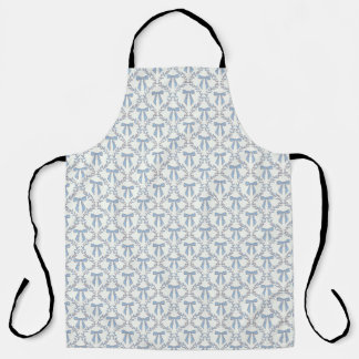 Tablier Vaches Coquette Bleues, Trellis, Preppy
