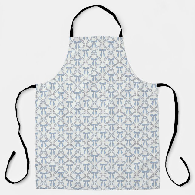 Tablier Vaches Coquette Bleues, Trellis, Preppy (Recto)