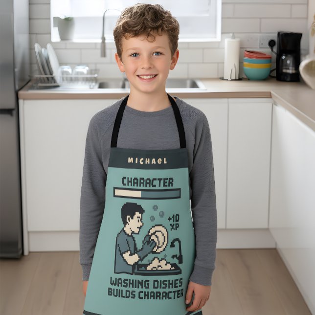 Tablier Vaisselle de linge Bâtiments Caractère Joueur Drôl (Créateur téléchargé)