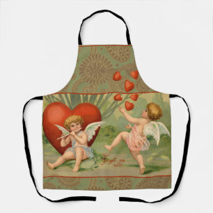 Tablier Valentine Cupids Love Antique Vintage
