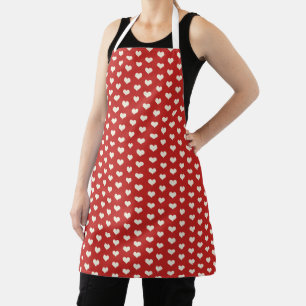 Tablier Valentine Motif de coeur