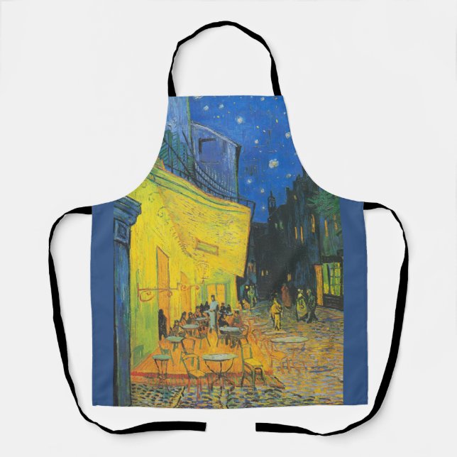 Tablier Van Gogh Café Terrasse Rue Française Scène (Recto)