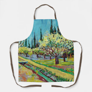 Tablier Van Gogh - Orchard Bordé par Cyprès