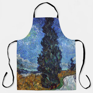 Tablier Van Gogh Road Avec Cyprès Impressionnisme