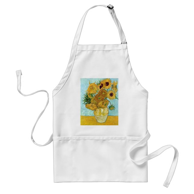 Tablier van Gogh Vase à vie morte avec douze tournesols (Devant)
