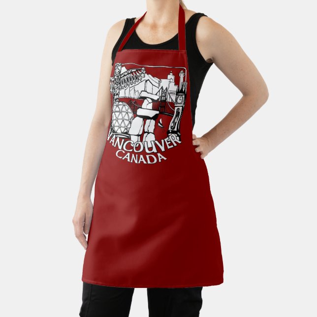 Tablier Vancouver Apron Vancouver Landmark Souvenir Aprons (Insitu)