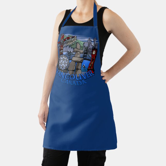 Tablier Vancouver Apron Vancouver Landmark Souvenir Aprons (Insitu)