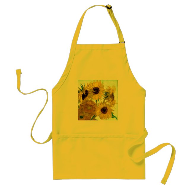 Tablier Vase avec douze tournesols, beaux-arts de Van Gogh (Devant)
