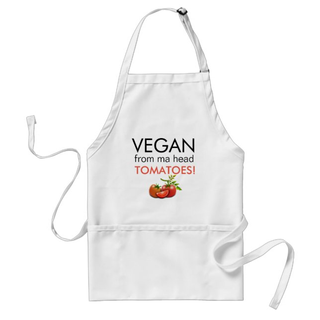 TABLIER VEGAN DE MOUTON DE MA TÊTE TOMATES (Devant)