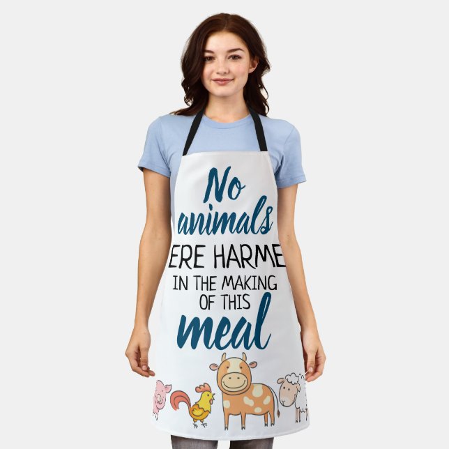 Tablier Vegan Pas d'animaux ont été blessés mignon animal  (Porté)