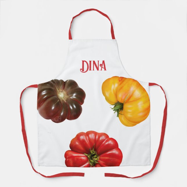 Tablier Veggie personnalisée. (Recto)