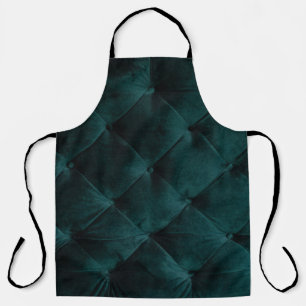 Tablier Velvet Green : Élégance textile malachite