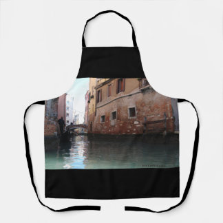 Tablier Venise et ses canaux - noir