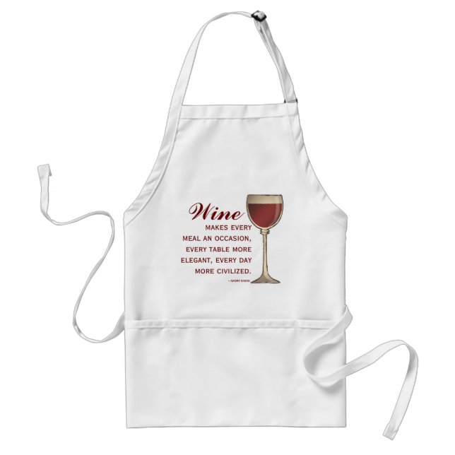 Tablier Verre à vin élégant d'amateur de vin de rouge avec (Devant)
