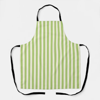 Tablier Vert clair rayé à petits carreaux vintage Fermette