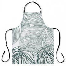 vert foncé & turquoise monstère feuilles & lys con