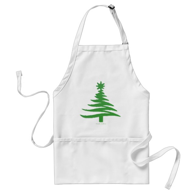 Tablier Vert sapin de Noël (Devant)