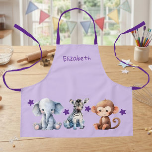 Tablier Vêtements enfant ajouter nom animaux mignons étoil