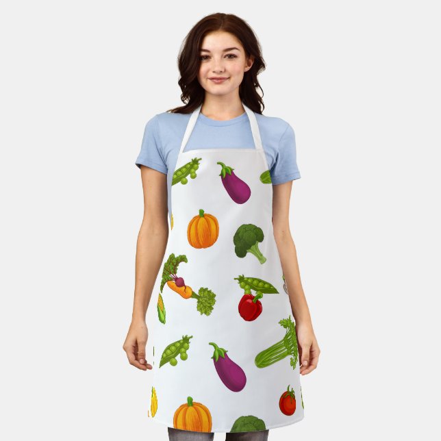 Tablier Vibes de légumes : Cuisine fraîche et amusante (Porté)