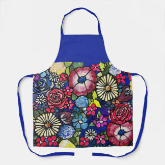 Tablier Vibrant Pavot Daisy Floral Art Apron