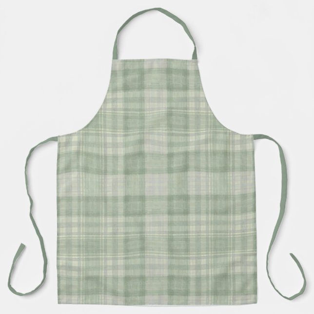Tablier Vichy vert sauge clair (Recto)