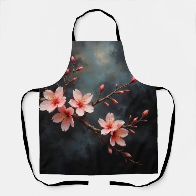 Tablier Vietnamese Peach Blossom Art (Recto)