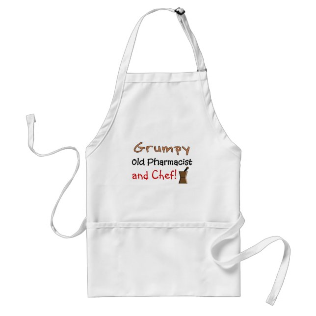 Tablier Vieux T-shirts et cadeaux grincheux de pharmacien (Devant)