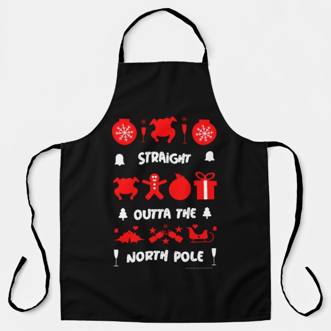 Tablier Vilain pull de fête de bureau de Noël (Recto)