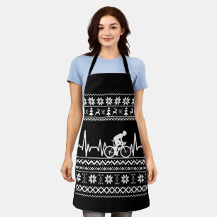 Tablier Vilain pull Joyeux Noël à vélo