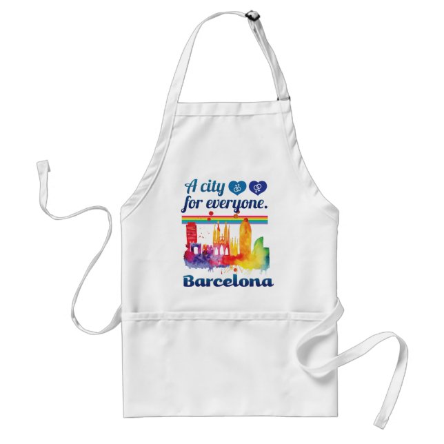 Tablier Ville amicale de Wellcoda Barcelone Espagne (Devant)