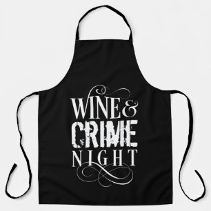 Tablier Vin & Crime Night - drôle de crime vrai