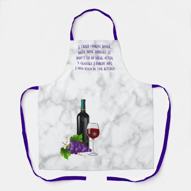 Tablier Vin drôle - Apron M (Recto)