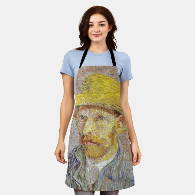 Tablier Vincent van Gogh - Autoportrait avec Casquette de  (Porté)
