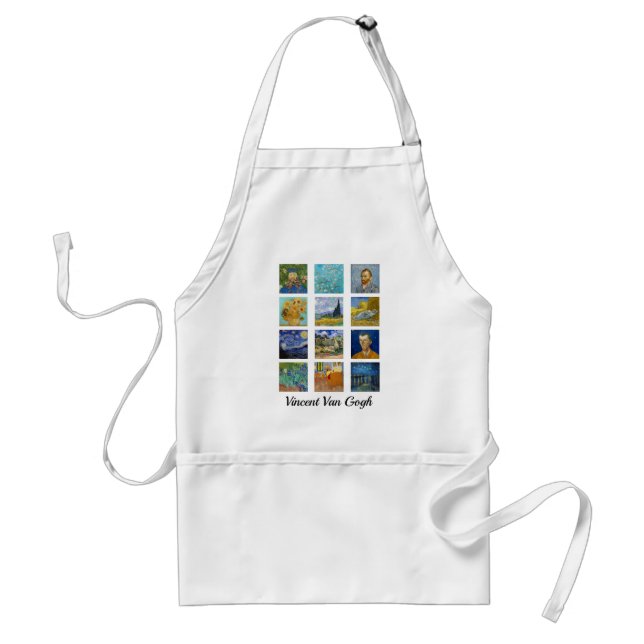 Tablier Vincent Van Gogh - Grille des chefs-d'oeuvre (Devant)