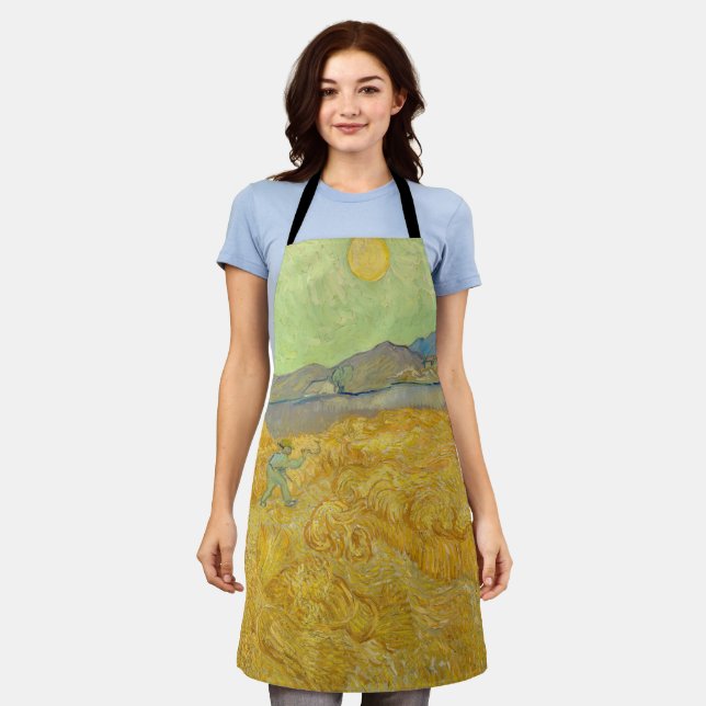 Tablier Vincent van Gogh - Wheatfield avec une Faucheuse (Porté)