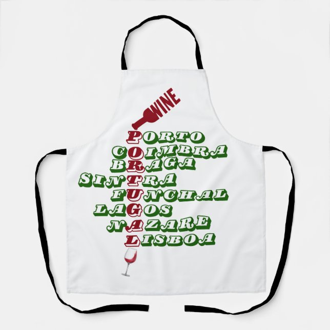 Tablier Vins du Portugal Portugais Vins Cuisine Apron (Recto)