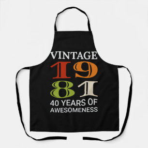 Tablier Vintage 1981 40e anniversaire Devis Idée Anniversa