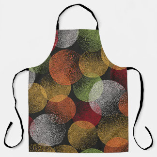 Tablier Vintage Abstrait : Cercles colorés Motif.