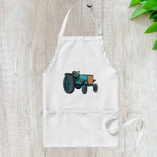Tablier Vintage Blue Tracteur (Créateur téléchargé)