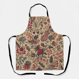 Tablier Vintage Broderie Antique Florale Ameublement