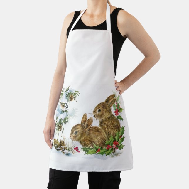 Tablier Vintage Bunnies de Noël (Insitu)