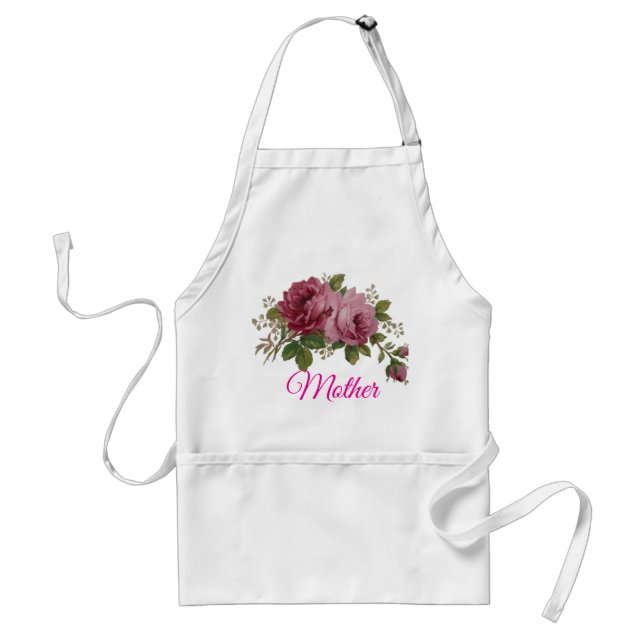 Tablier Vintage Cabbage Rose Elegance  (Devant)